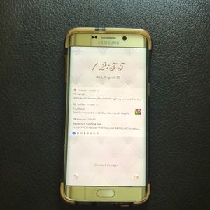 A 32 gb gold Samsung galaxy s6 edge plus